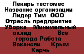 Пекарь-тестомес › Название организации ­ Лидер Тим, ООО › Отрасль предприятия ­ Уборка › Минимальный оклад ­ 30 000 - Все города Работа » Вакансии   . Крым,Керчь